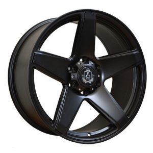 Axe AT2 Matt Black 5 spoke Alloy Wheel