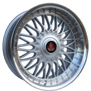Axe EX10 Silver Polished Lip alloy wheel