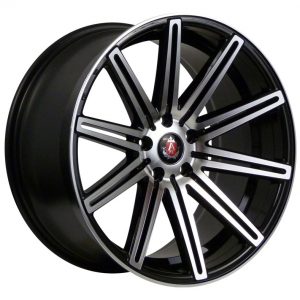 Axe EX15 Gloss Black Polished Face 10 spoke alloy wheel