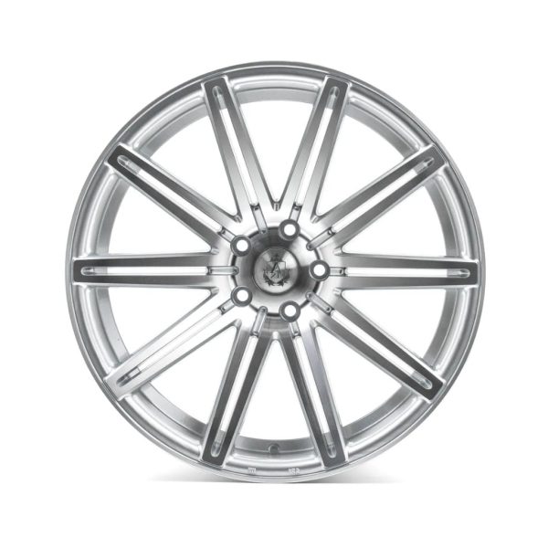 Axe EX15 Silver Polished Face flat alloy wheel