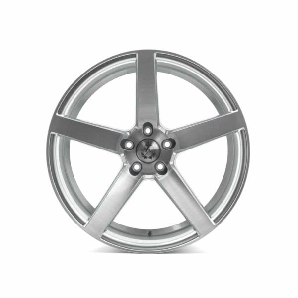 Axe EX18 Silver Polished Face flat alloy wheel