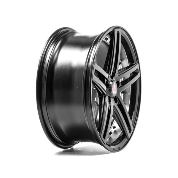Axe EX20 Gloss Black Polished Barrel angle 2 alloy wheel