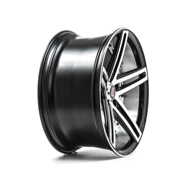 Axe EX20 Gloss Black Polished Face and Barrel angle 2 alloy wheel