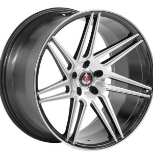 Axe Ex31 Black Polished Face and Chamfer split 7 spoke alloy wheel