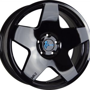 1Form Edition 2 Liquid Black Blue Logo Cap Edition.2 EDT.2 5 spoke alloy wheel
