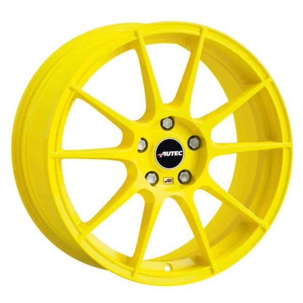 Autec Wizard Atomic Yellow Type W 10 spoke alloy wheel