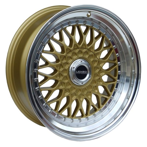 Lenso BSX GOLD wider rear classic mesh alloy wheel