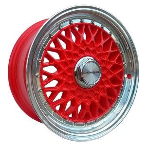 Lenso BSX Red classic mesh alloy wheel
