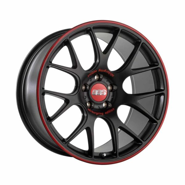 BBS CH-R Nurburgring Edition Satin Black Red Rim alloy wheel