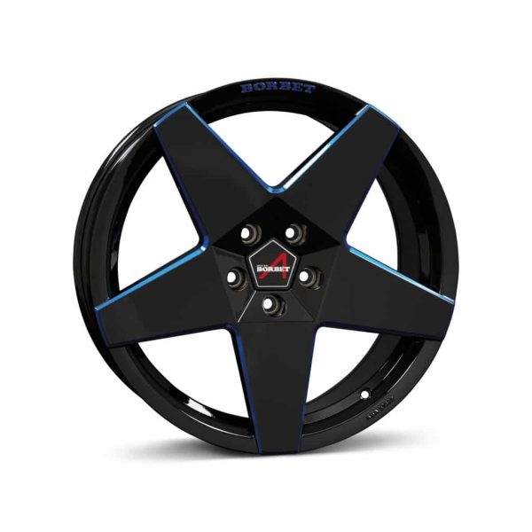 Borbet A NEU Black Blue Gloss Edge 1024 alloy wheel