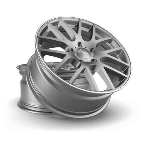 Supermetal Trident Matt Grey Polished Rim 3 alloy wheel