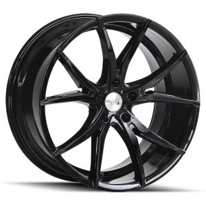 1AV ZX5 Gloss Black 10 spoke Y spoke alloy wheel