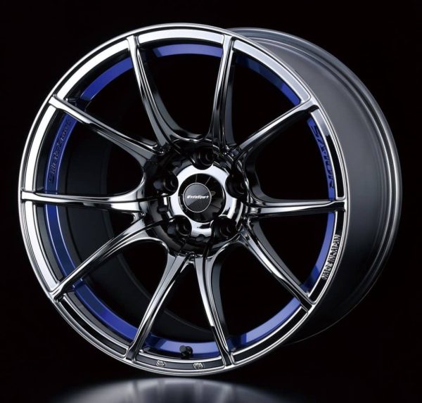 Weds Sport SA10R Blue Light Chrome 18x10.5 lightweight alloy wheel