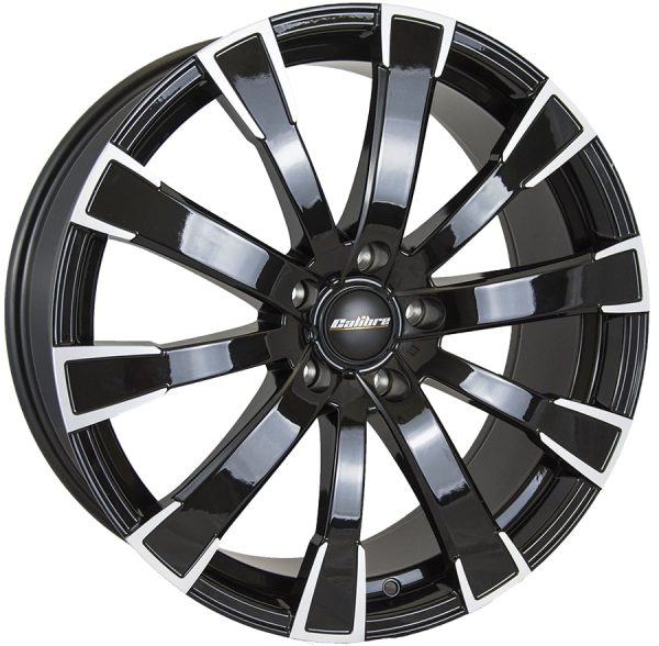 Calibre Manhattan Black Polished Face 900 10 spoke multi spoke alloy wheel