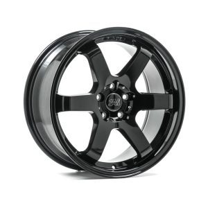 1AV ZX6 Gloss Black angle 1 alloy wheel