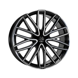 Wolf Design GTP Gloss Black Polished Face Angled 1024 alloy wheel