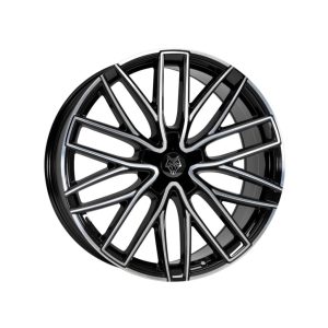 Wolfrace Eurosport GTP Gloss Black Polished Face Angled alloy wheel