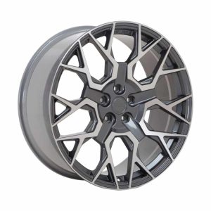 Velare VLR02 Platinum Grey Polished Face angle 1 alloy wheel