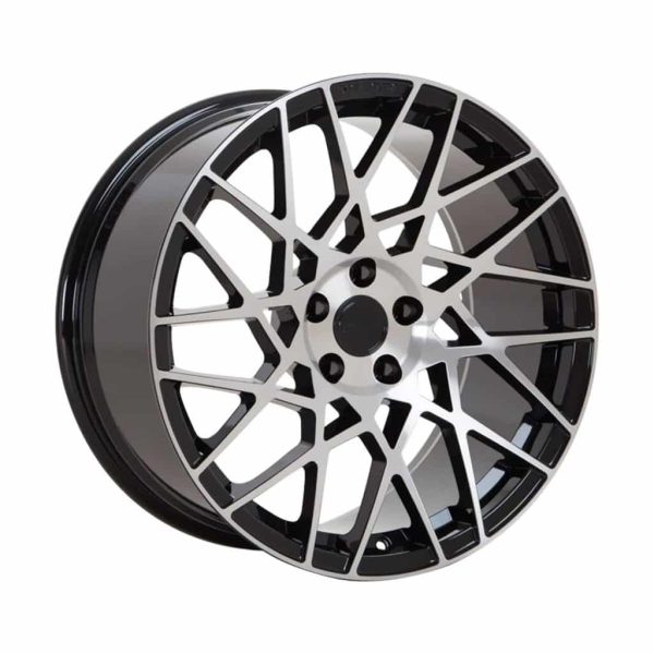Velare VLR03 Diamond Black Polished Face angle 1 alloy wheel