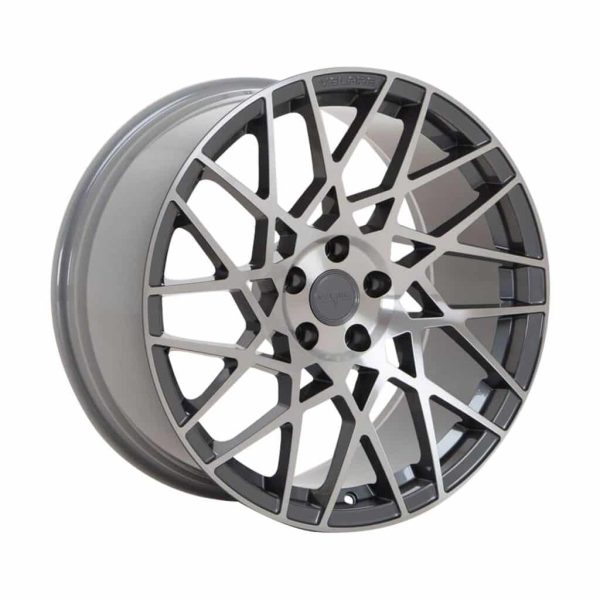 Velare VLR03 Platinum Grey Polished Face angle 1 alloy wheel