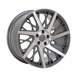 Velare VLR05 Platinum Grey Polished Face angle 1 alloy wheel