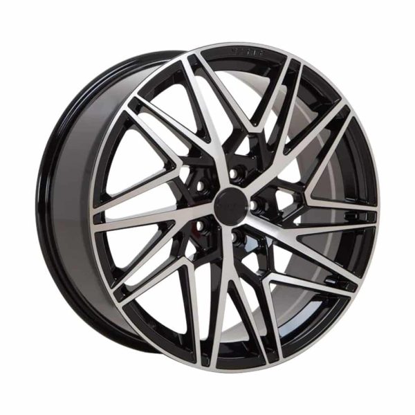 Velare VLR06 Diamond Black Polished Face angle 1 alloy wheel
