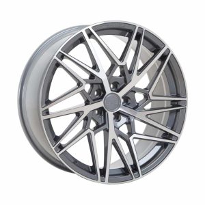Velare VLR06 Platinum Grey Polished Face angle 1 alloy wheel