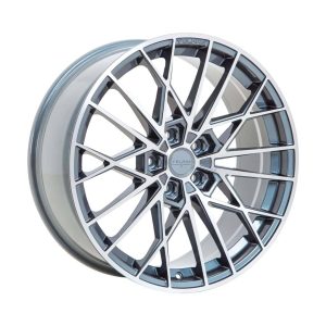 Velare VLR07 Platinum Grey Polished Face angle 1 alloy wheel