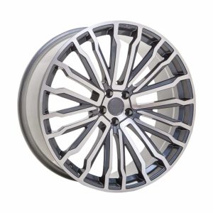 Velare VLR09 Platinum Grey Polished Face angle 1 alloy wheel