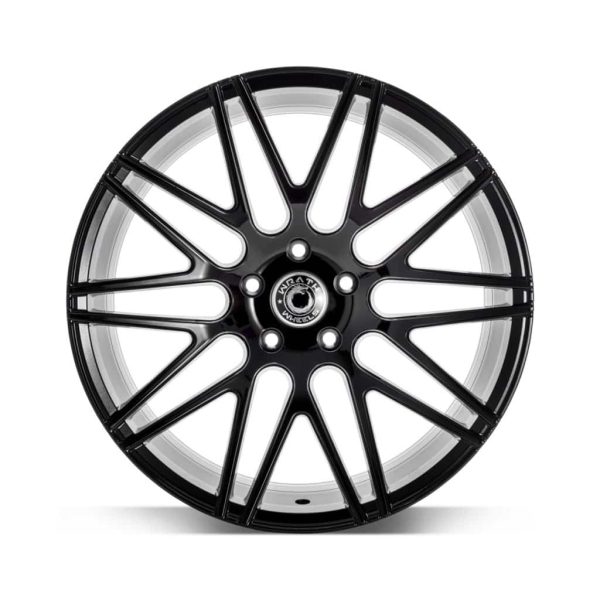 Wrath WF3 Gloss Black flat alloy wheel