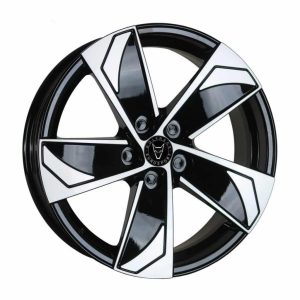 Wolfrace AD5 Gloss Black Polished alloy wheel