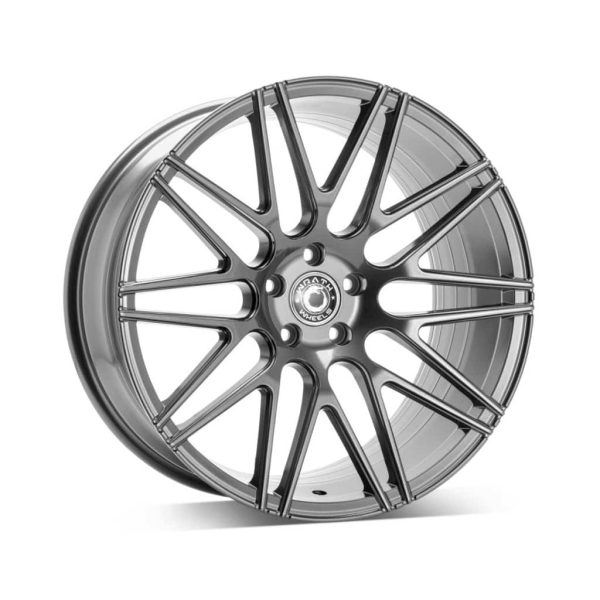 Wrath WF3 Gloss Grey angle 1 alloy wheel