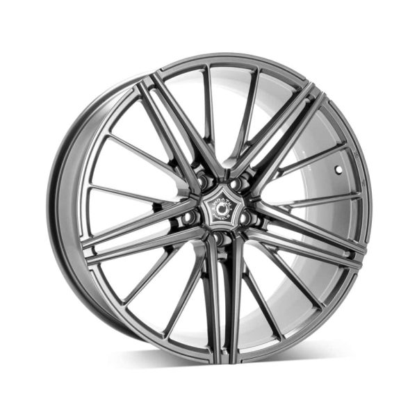 Wrath WF5 Gloss Grey angle 1 alloy wheel