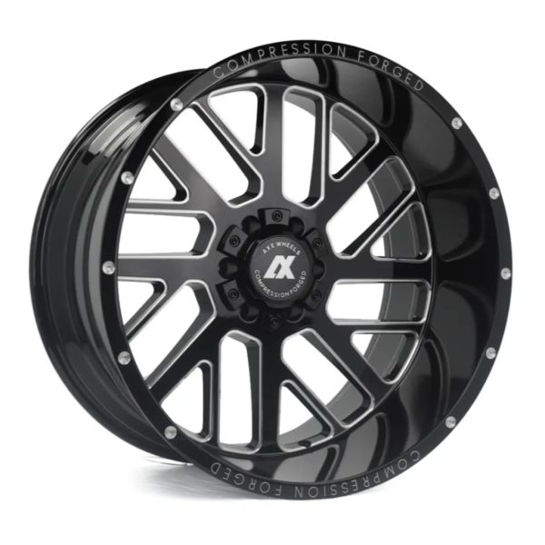 Axe AX2 Gloss Black angle 1 alloy wheel