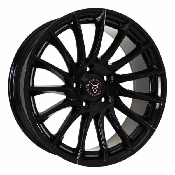 Wolfrace Aero Gloss Black alloy wheel