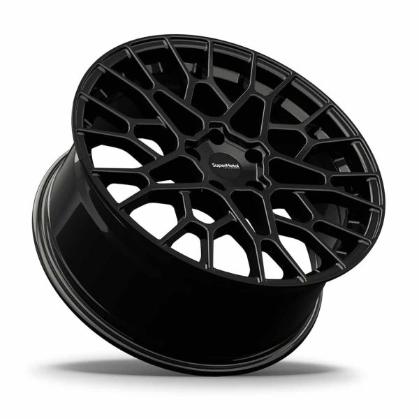Supermetal Cell Gloss Black angle 2 alloy wheel