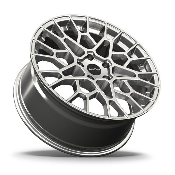 Supermetal Cell Hyper Silver angle 2 alloy wheel