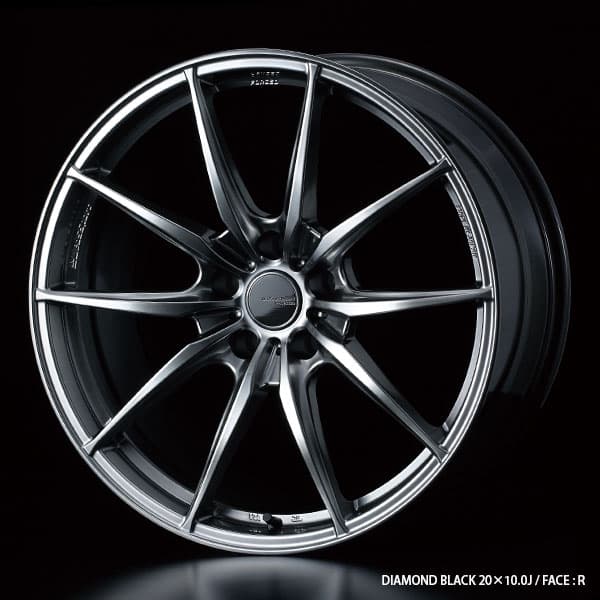 Weds Sport FT-117 Diamond Black 20x10 Face R alloy wheel