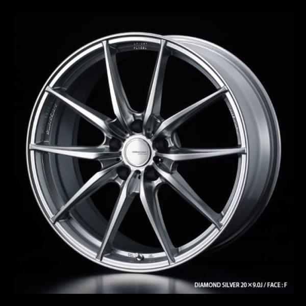 Weds Sport FT-117 Diamond Silver 20x9 Face F alloy wheel