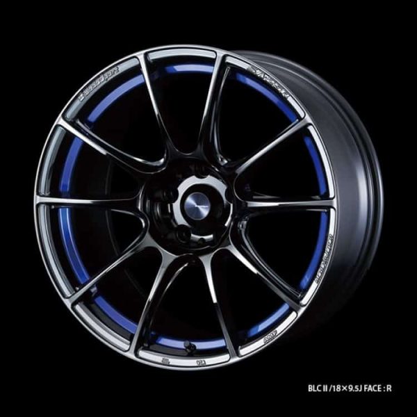 Weds Sport SA25R BLC II Blue Light Chrome II 18x9.5 Facetype R alloy wheel