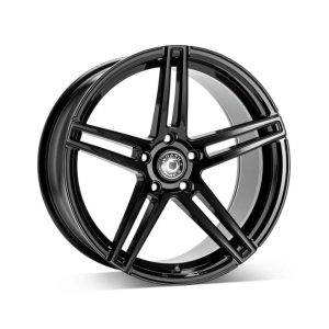 Wrath WF1 Gloss Black angle 1 alloy wheel