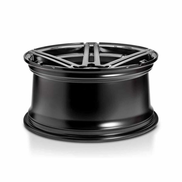 Wrath WF1 Gloss Black angle 2 alloy wheel