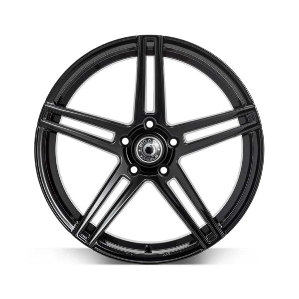 Wrath WF1 Gloss Black flat alloy wheel
