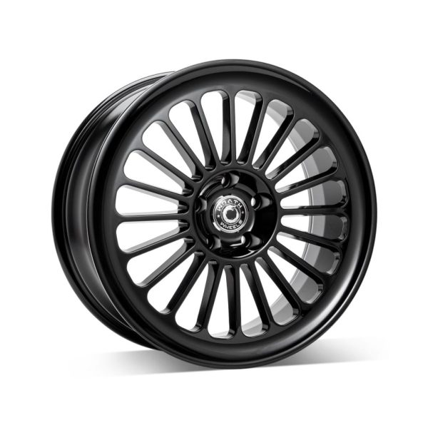 Wrath WF8 Gloss Black angle 1 alloy wheel