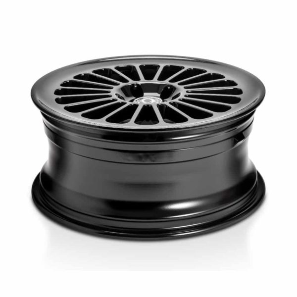 Wrath WF8 Gloss Black angle 2 alloy wheel