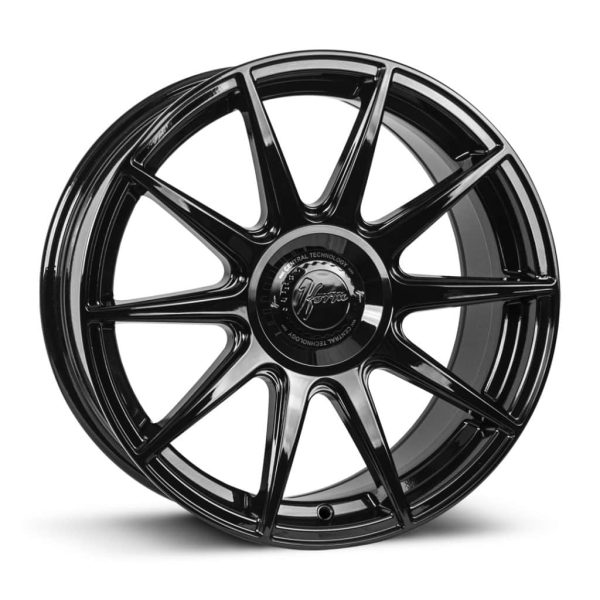 1Form Edition.3+ Gloss Black and Black Centre Band Edition 3+ EDT.3+ alloy wheel