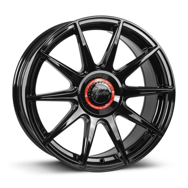 1Form Edition.3+ Gloss Black and Red Centre Band Edition 3+ EDT.3+ alloy wheel
