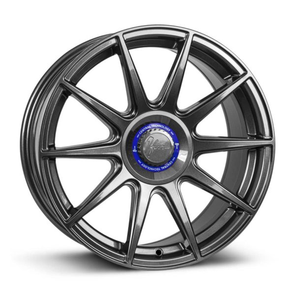 1Form Edition.3+ Gloss Graphite and Blue Centre Band Edition 3+ EDT.3+ alloy wheel