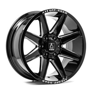 Axe AT3 Gloss Black Milled 1 alloy wheel