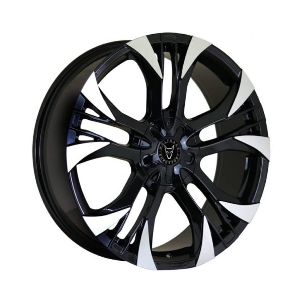Wolfrace Assassin GT2 Black Polished angle alloy wheel